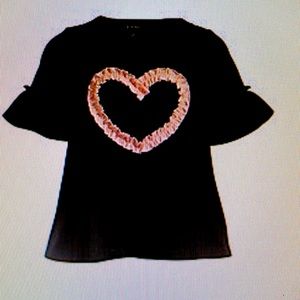 Toddler girls ruched heart top